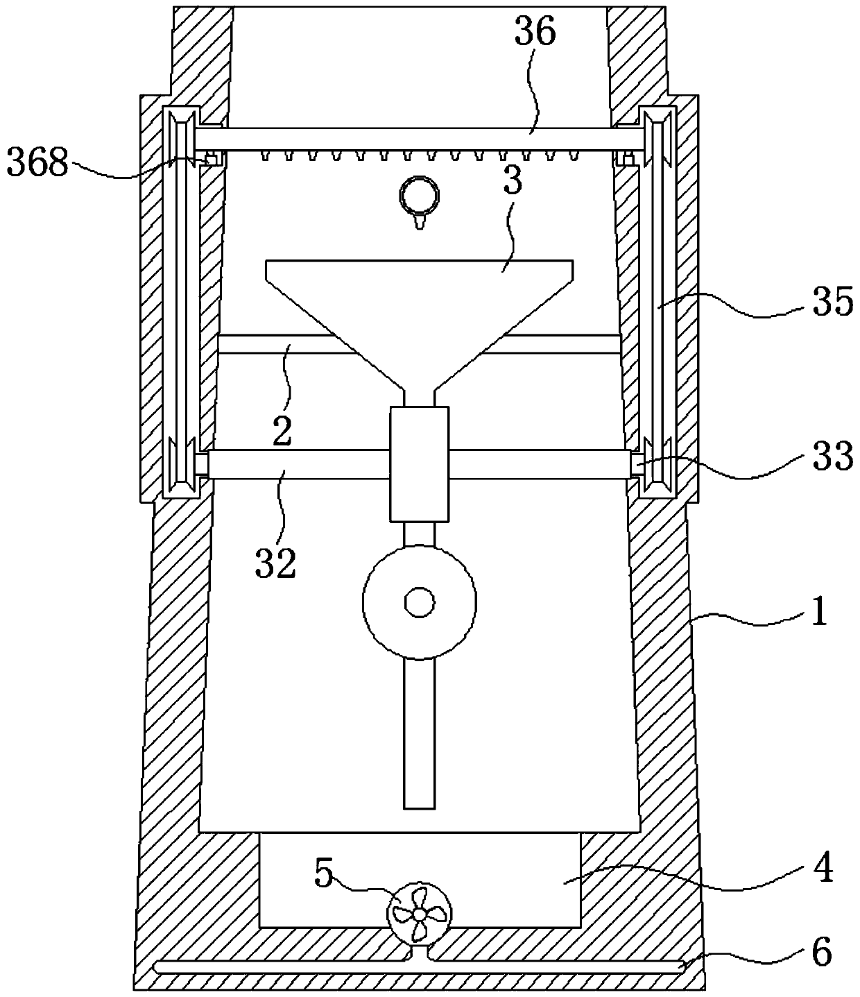 Rotary spraying device for desulfurization process of desulfurization tower