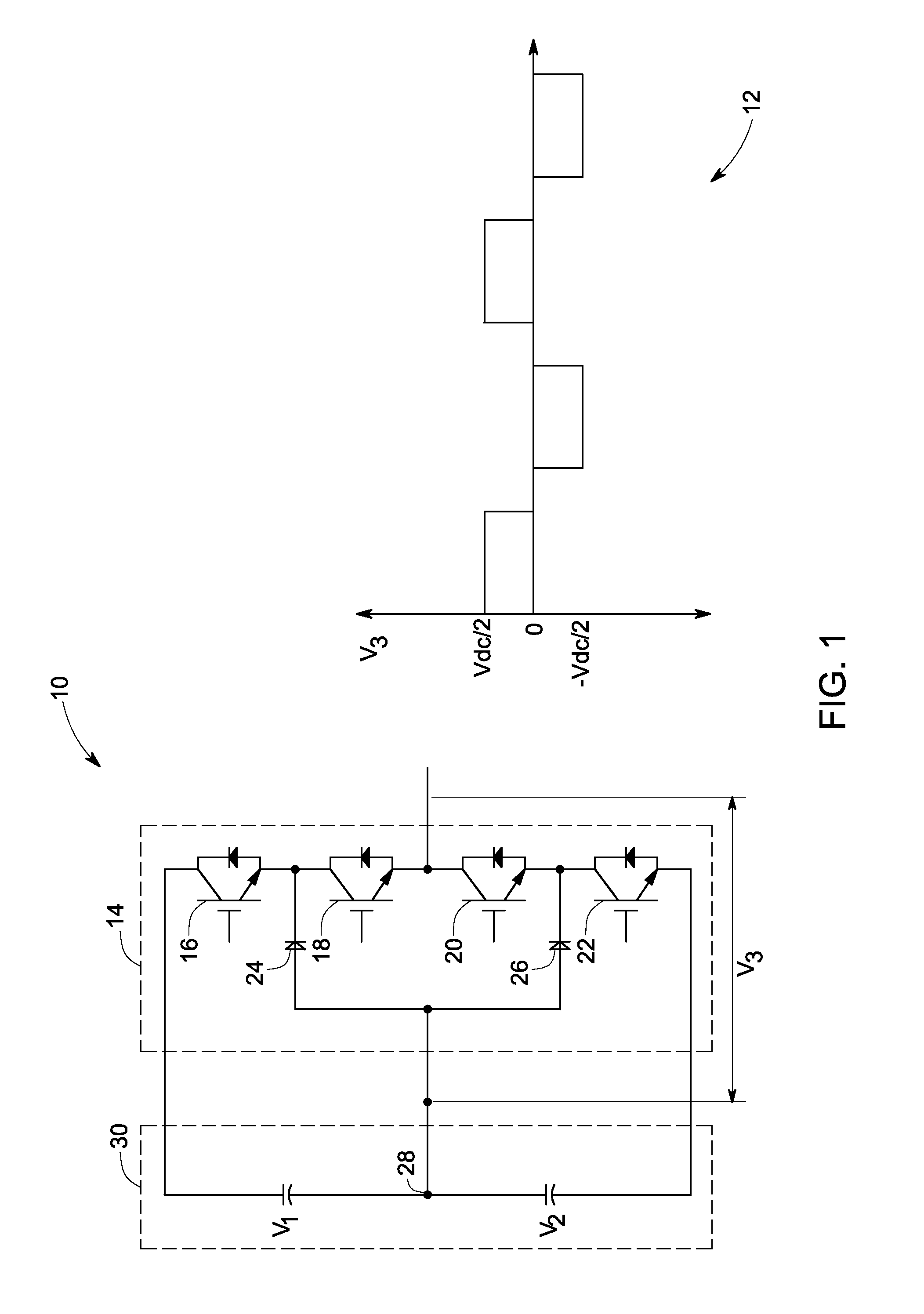 Dc-link voltage balancing system and method for multilevel converters