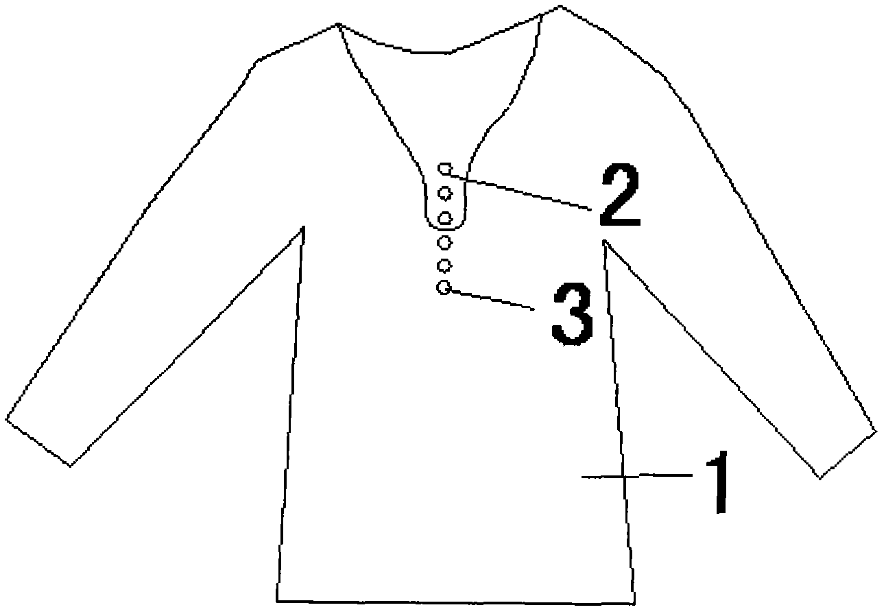 Health-protecting long sleeve with buttons