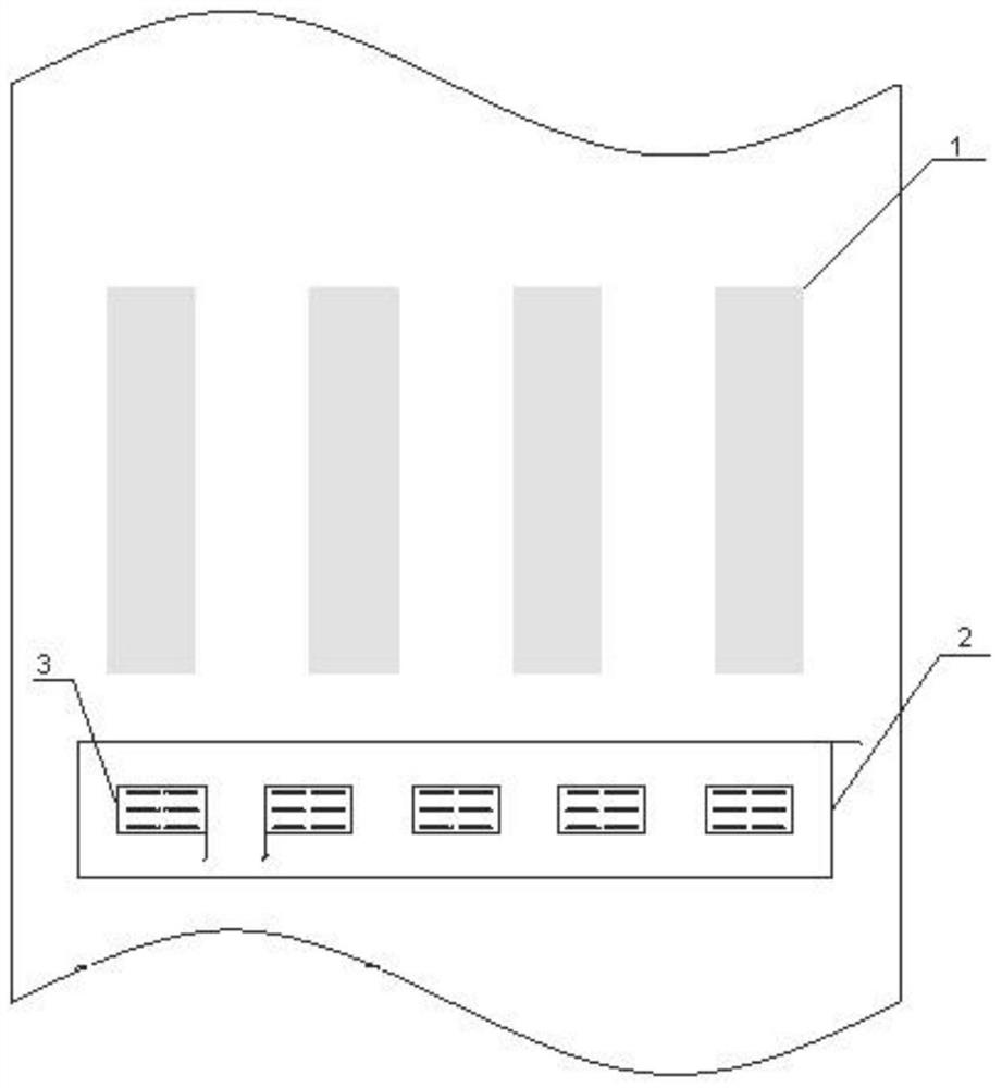 A buried structure and method for preventing cracking of luminous signs on concrete pavement