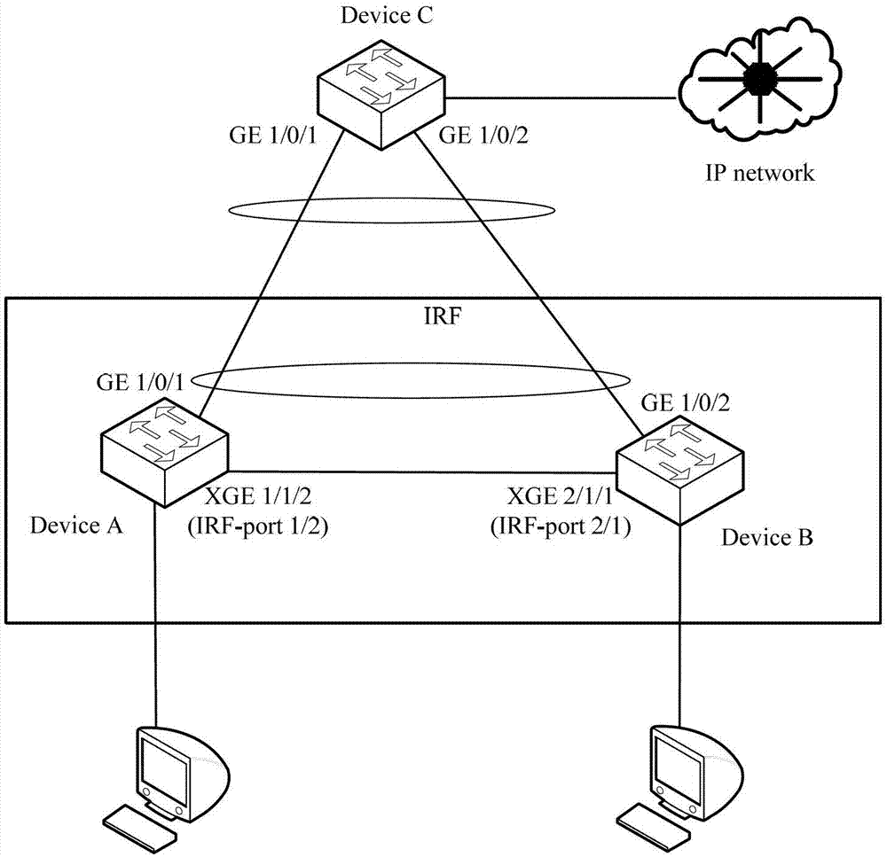 Link failure processing method, intelligent resilient framework (IRF) member device and data communication device