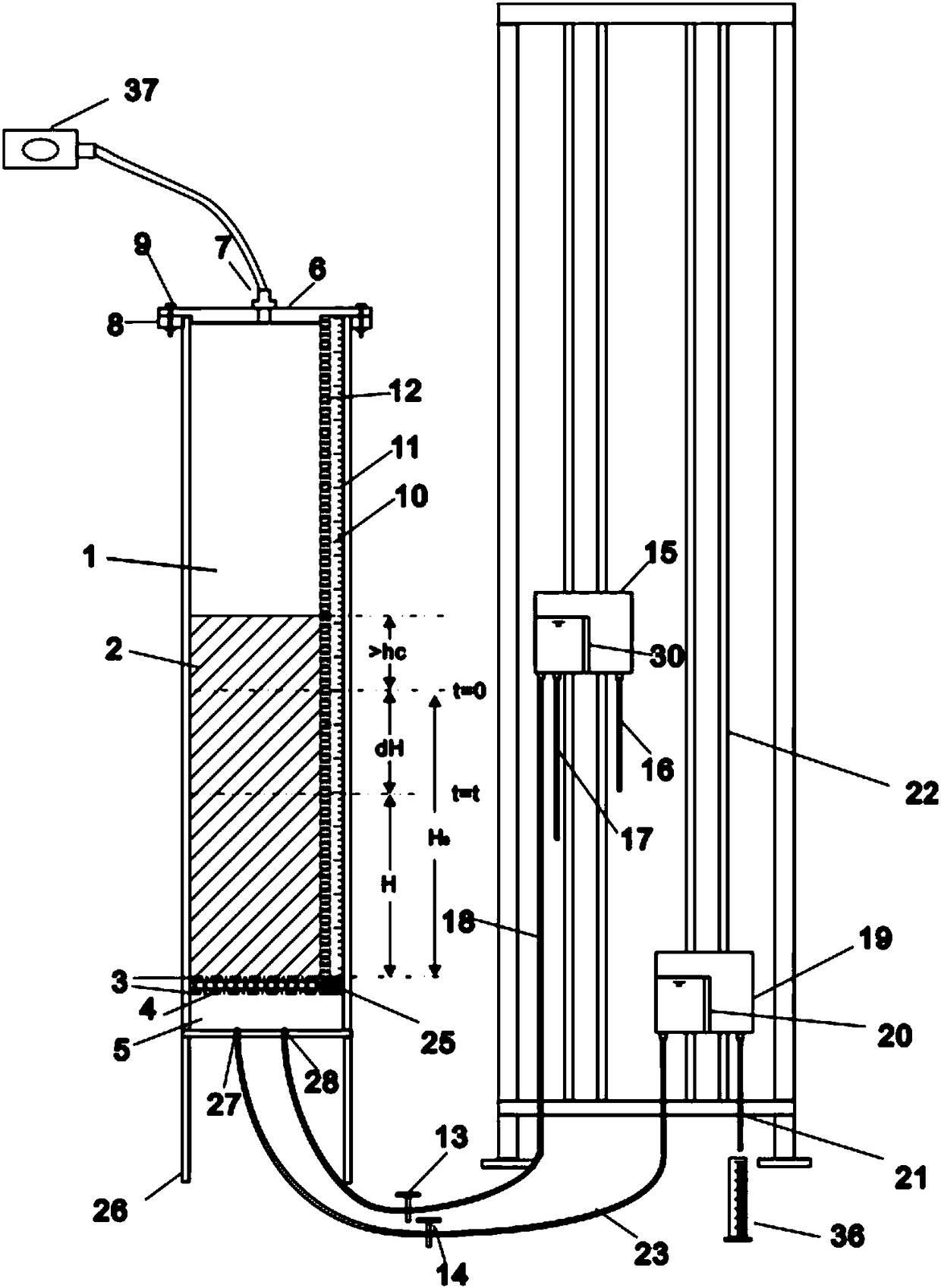 A rock and soil parameter property tester that can measure water supply and permeability coefficient at the same time