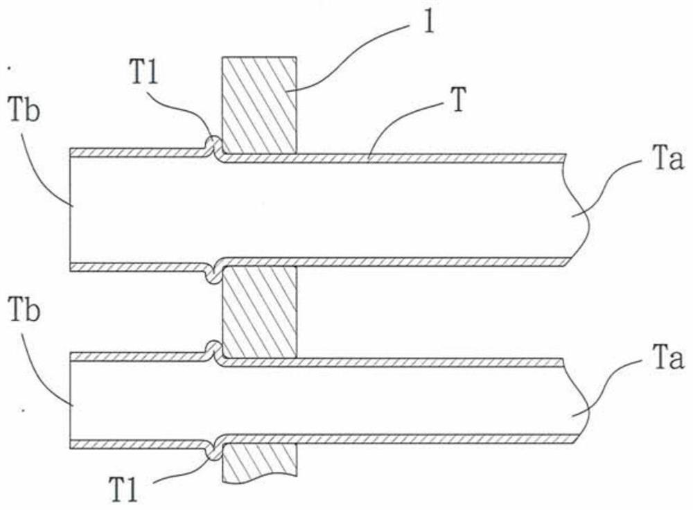 Double-pipe processing method and double-pipe processing machine