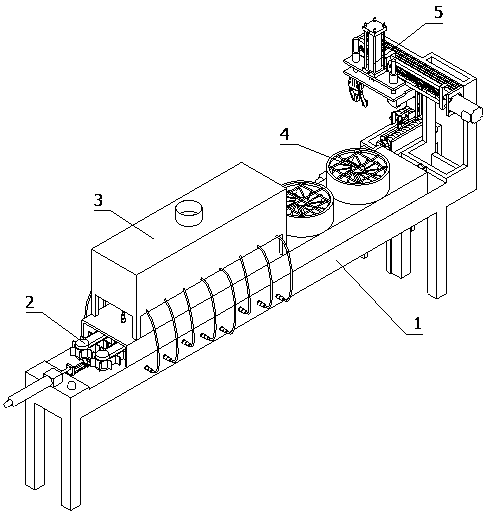 Cleaning, drying and assembling device for cracking crank connecting rod