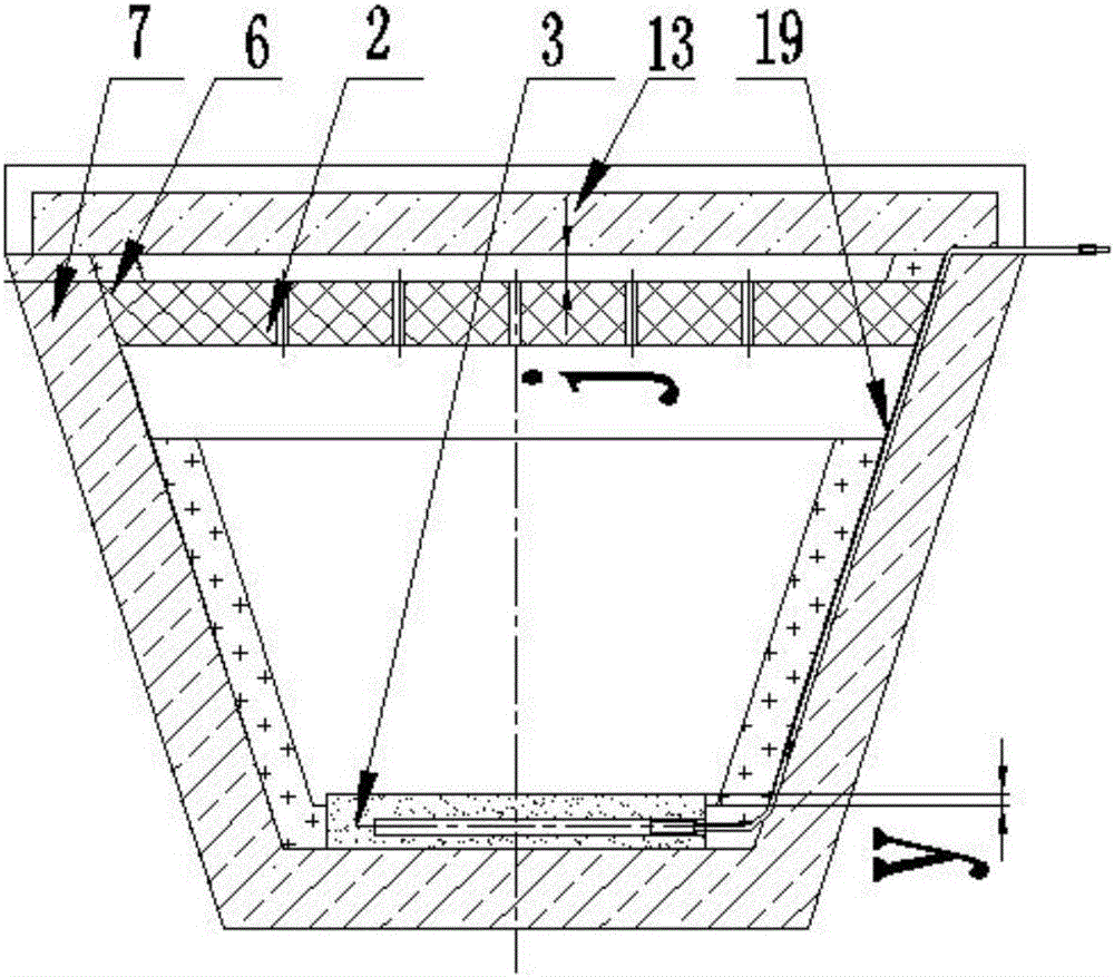 Covered argon blowing refining device for slab continuous casting tundish strip-shaped air brick and argon control method