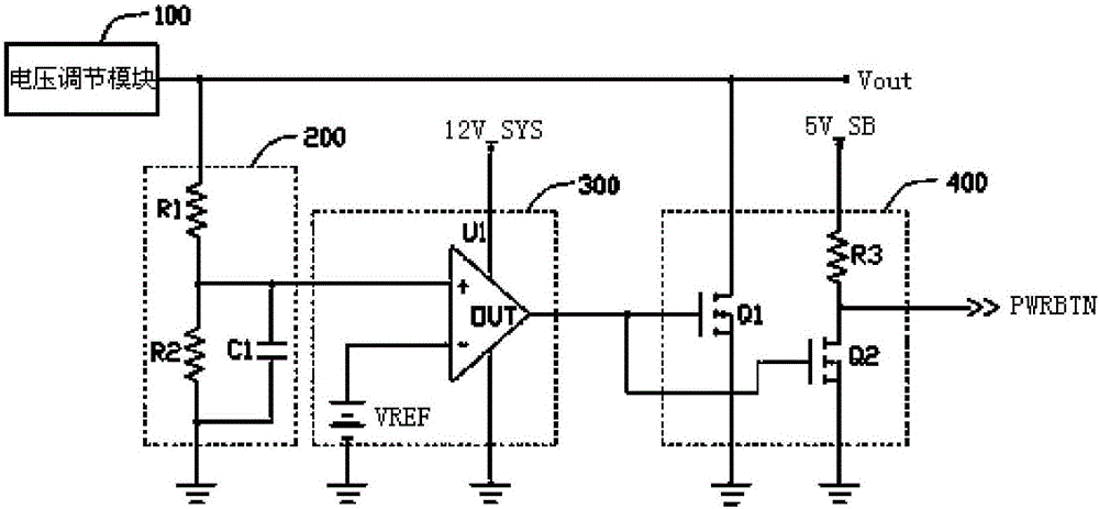 A kind of overcurrent and overvoltage protection circuit for 4-20ma current input circuit