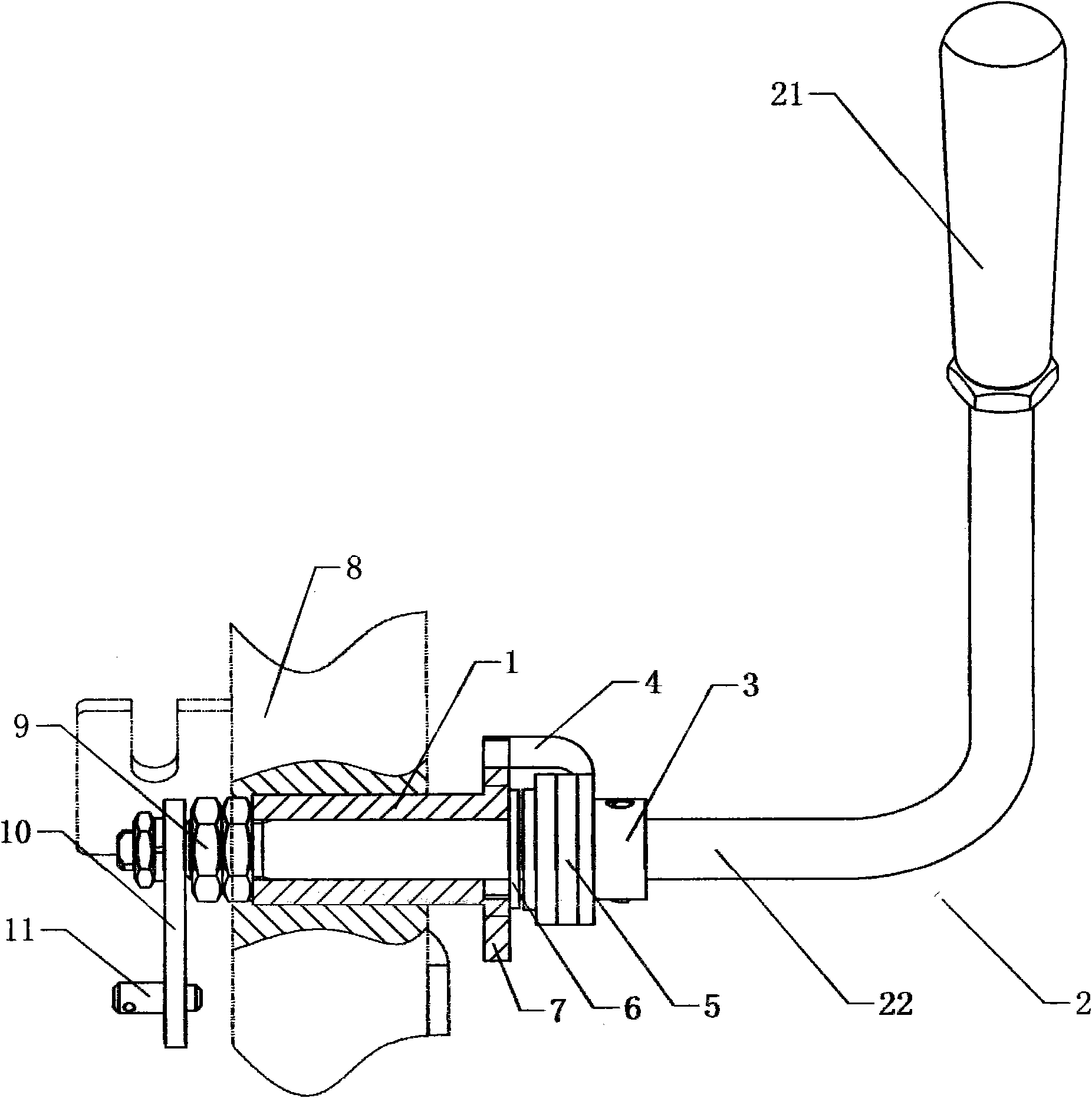 Hand throttle operation mechanism