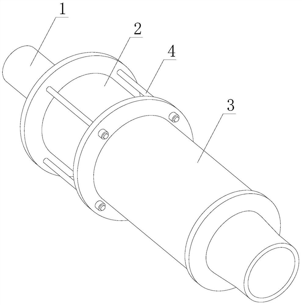 A thrust sleeve compensator for straight pipe and its implementation method