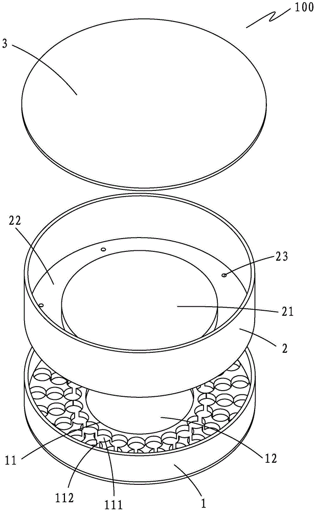 A titanium crystal sintering mold