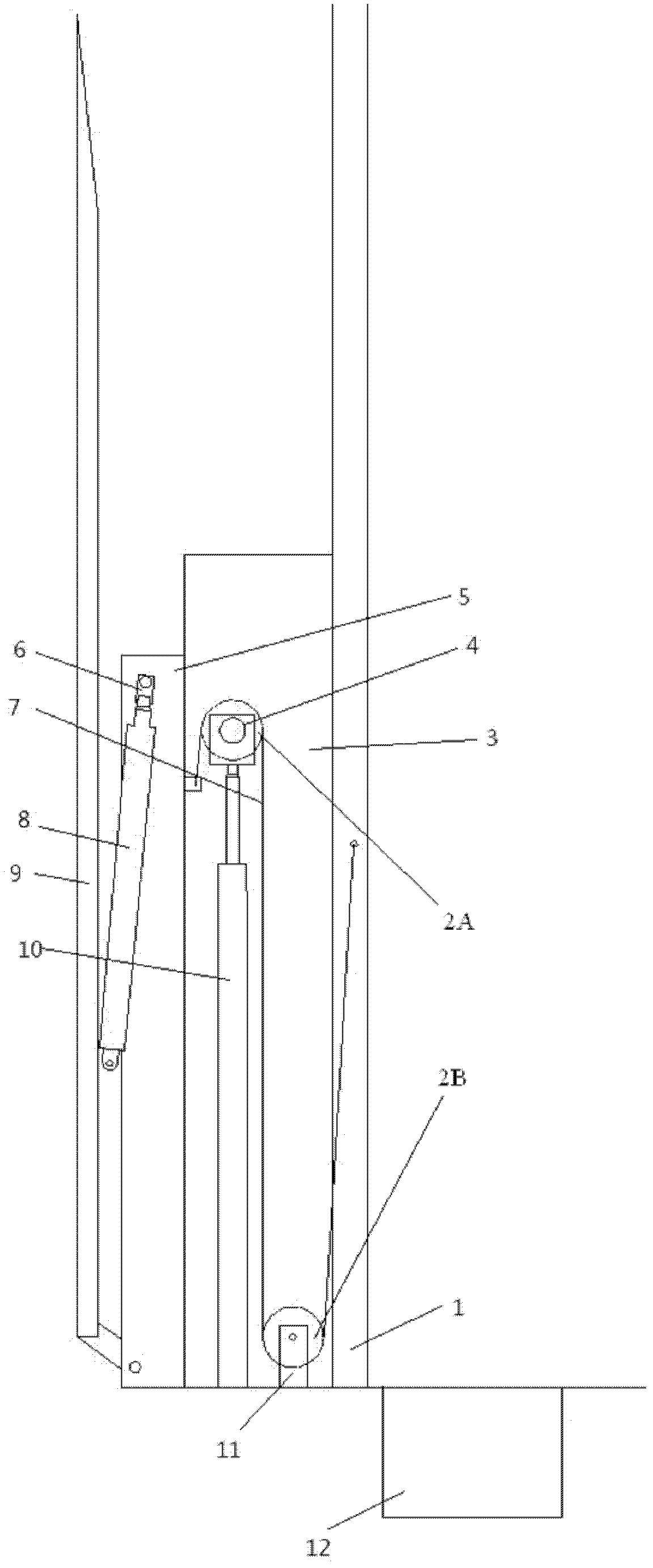 Multi-level lifting type tail plate device of logistic automobile
