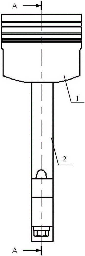 Piston and connecting rod assembly