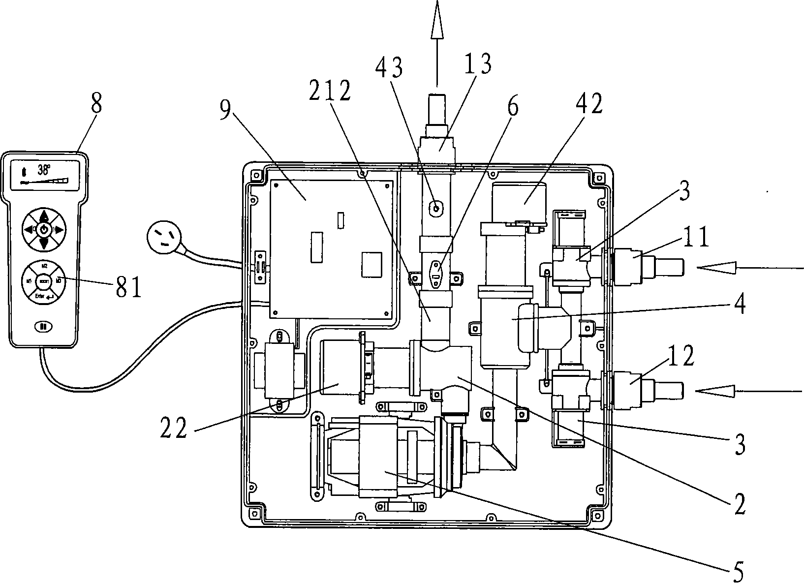 Intelligent water supply central processing unit