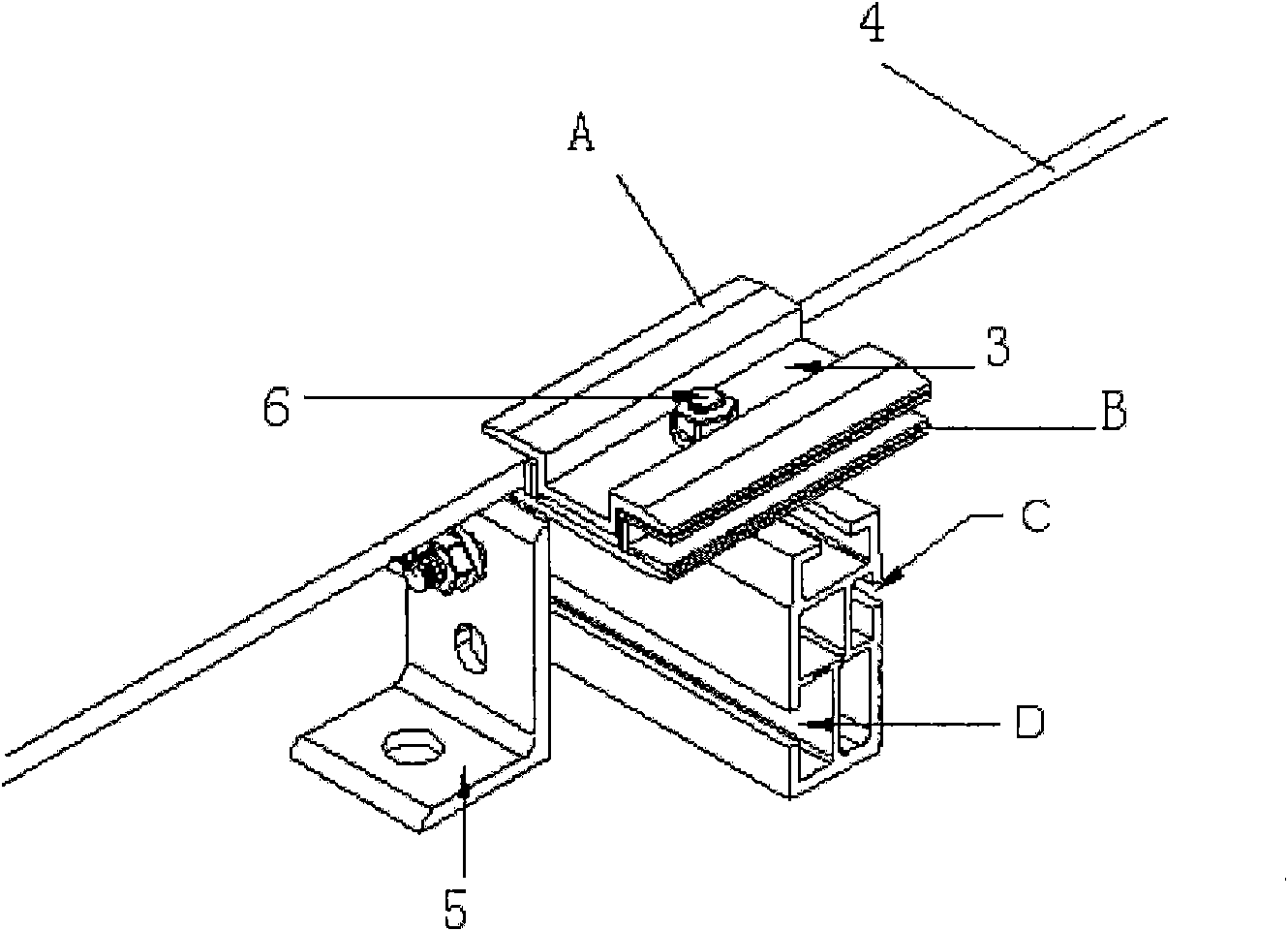 Hull cell module installing device and roof or ground connecting structure thereof