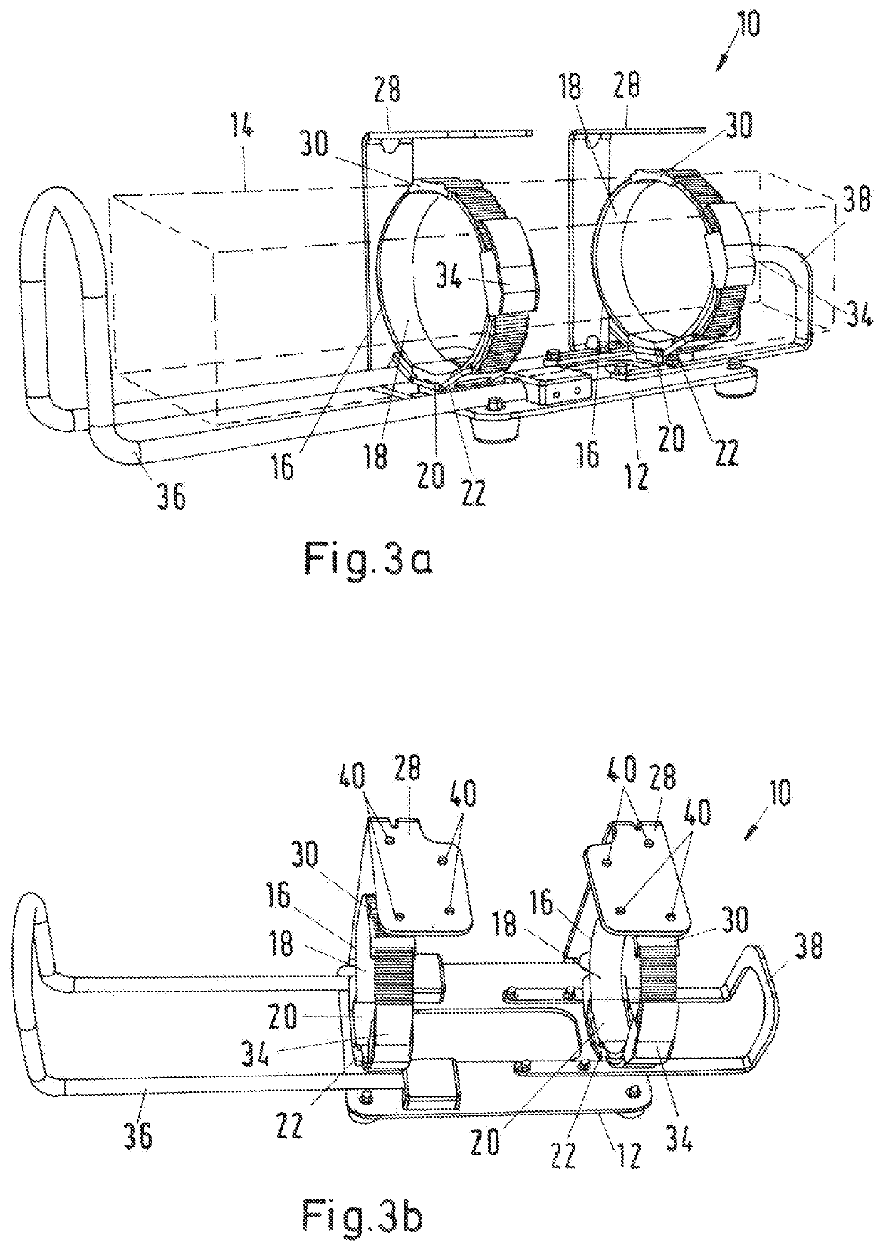 Device for holding a pressure cylinder