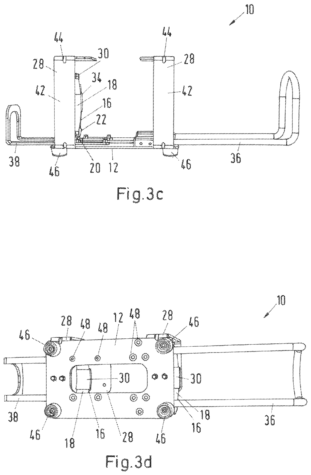 Device for holding a pressure cylinder