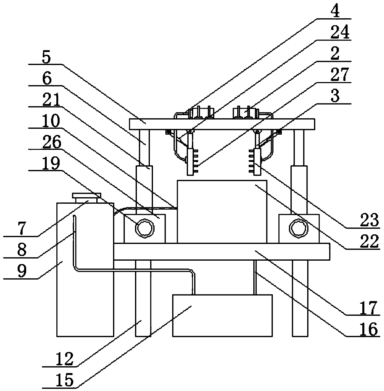 Drying device for rubber and plastic product production