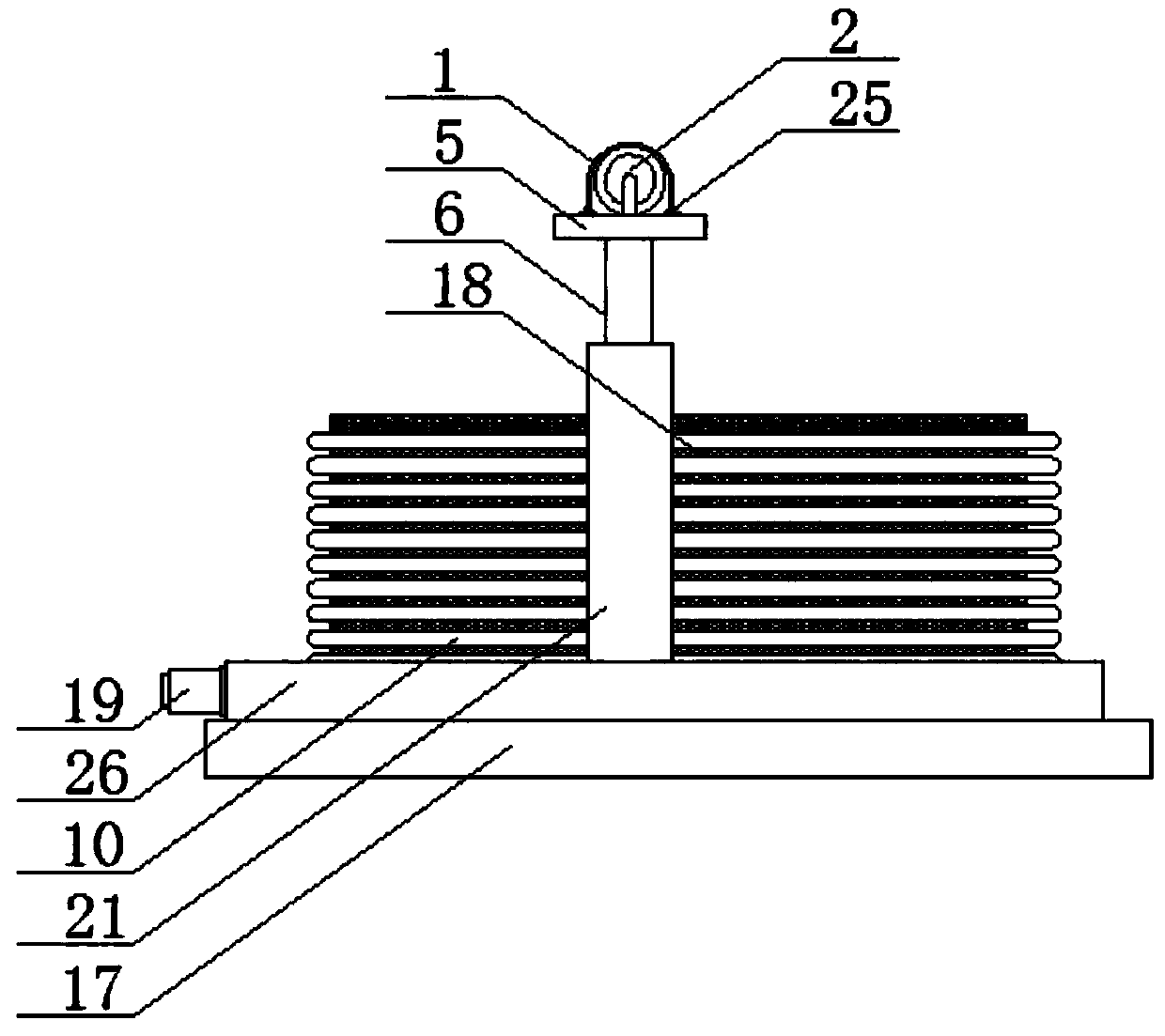 Drying device for rubber and plastic product production