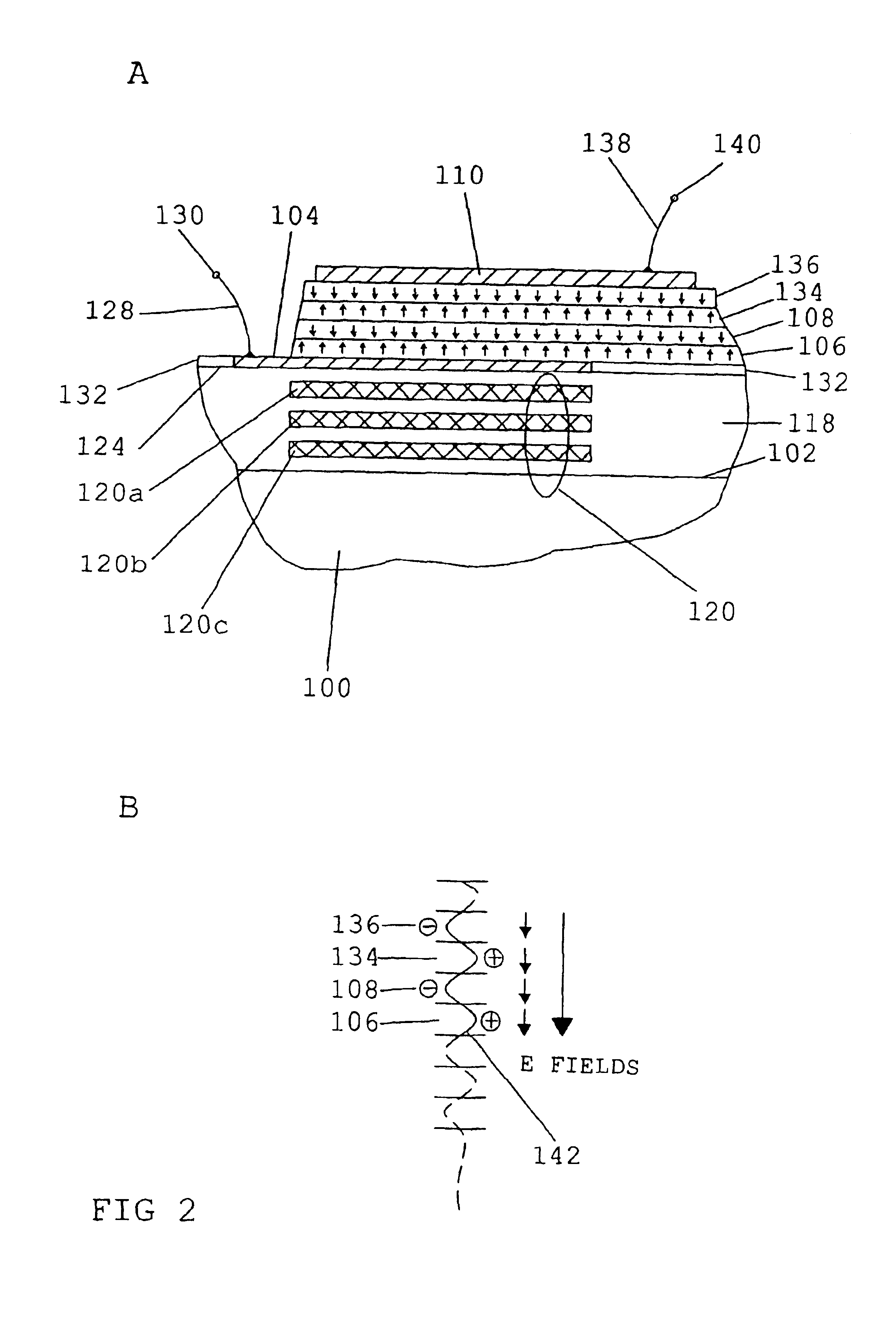 BAW resonator having piezoelectric layers oriented in opposed directions