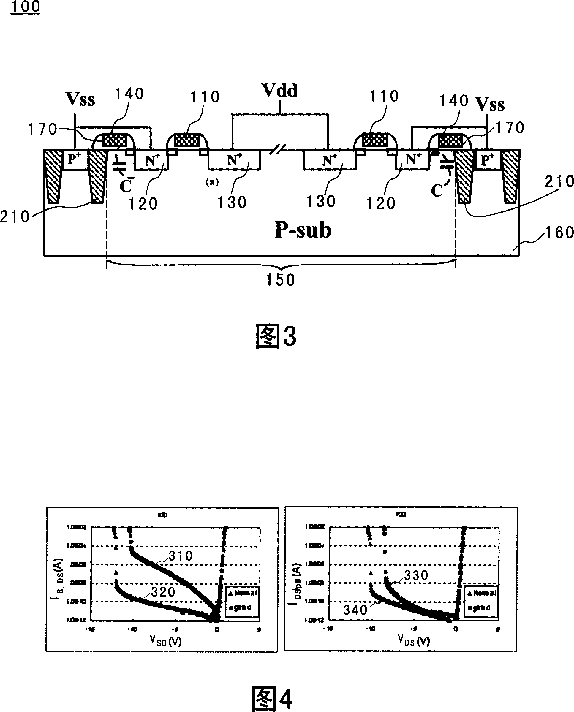 Static protection system using the floating and/or deflected multi-crystal silicon area and its method