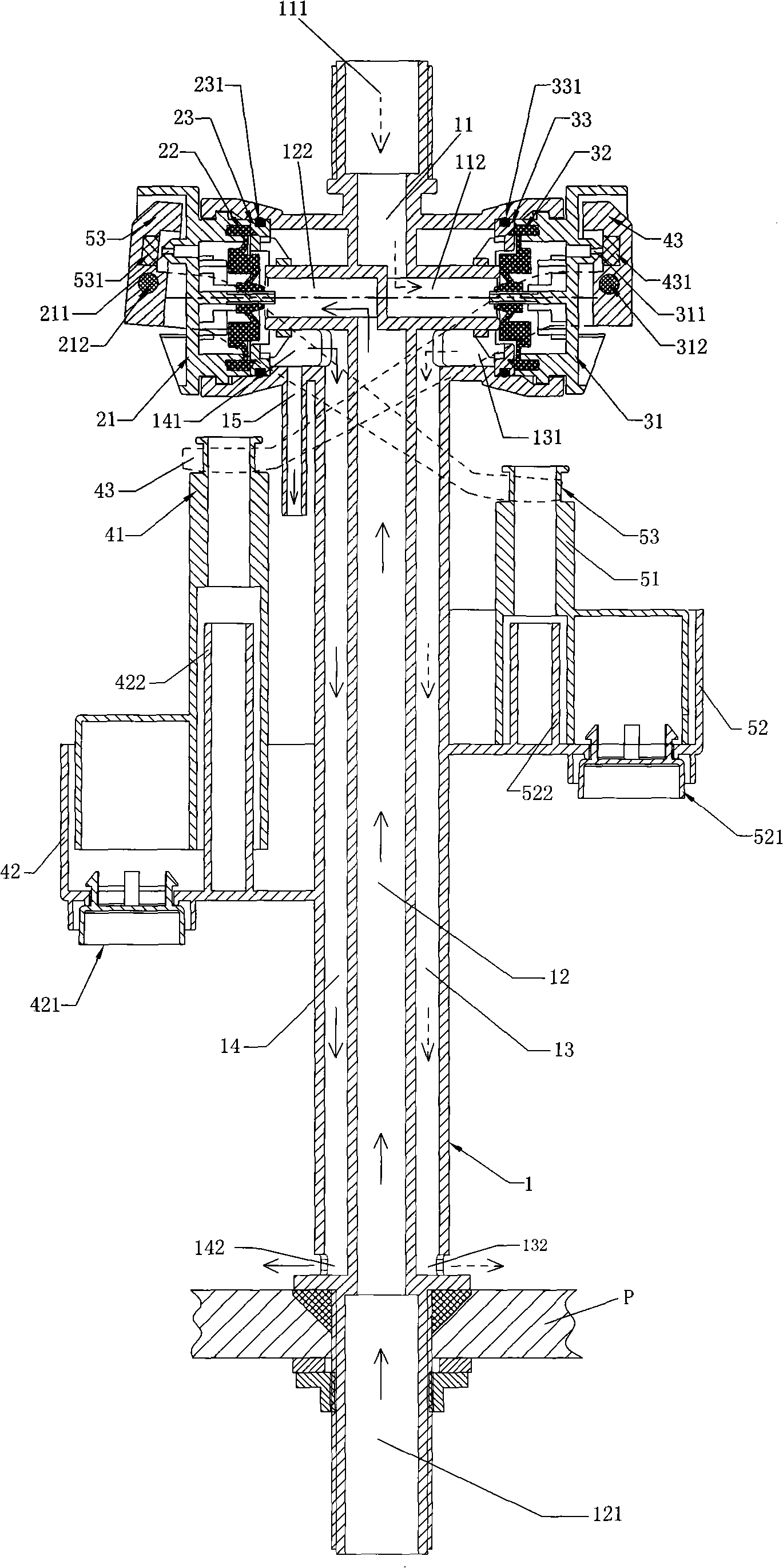 Double-inlet water tank inlet valve