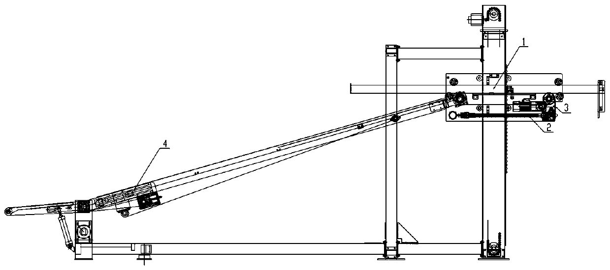 Stacking device of stacking machine