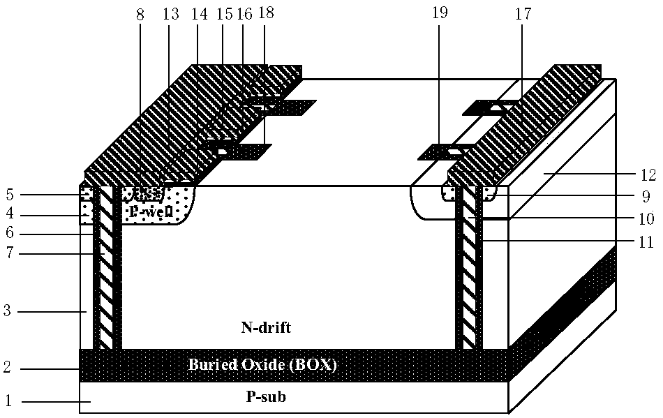 A fast turn-off silicon-on-insulator lateral insulated gate bipolar transistor device