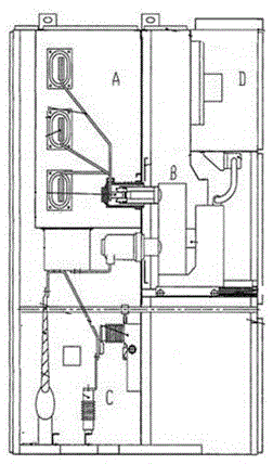 Live-line switchgear partition anti-straying device