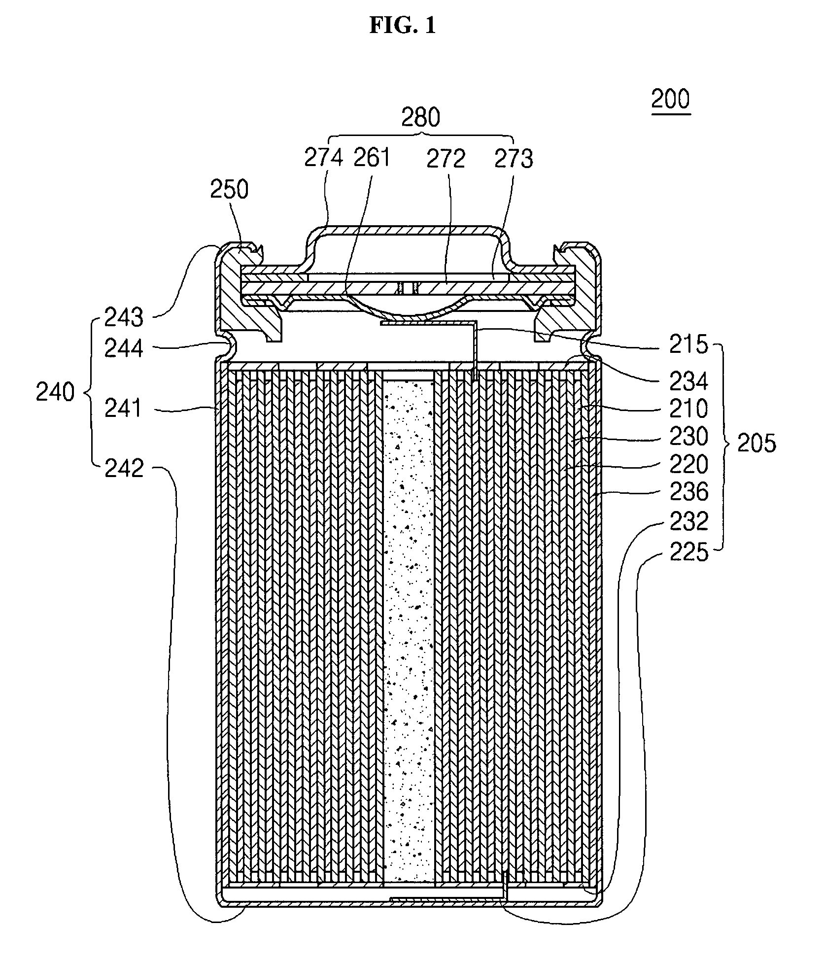 Rechargeable battery using an electrode assembly having at least one insulating plate