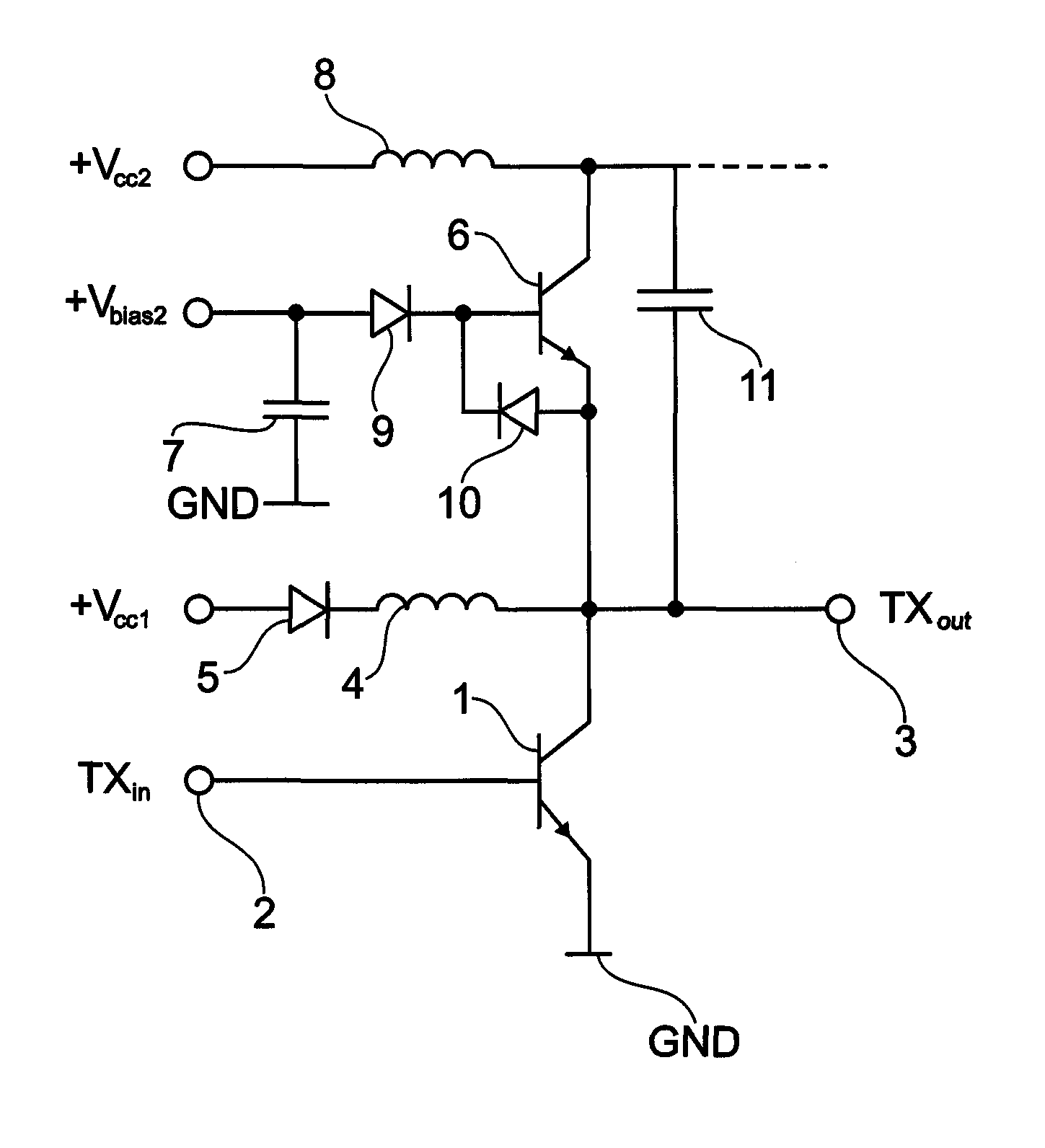 Power amplifier with dynamically added supply voltages