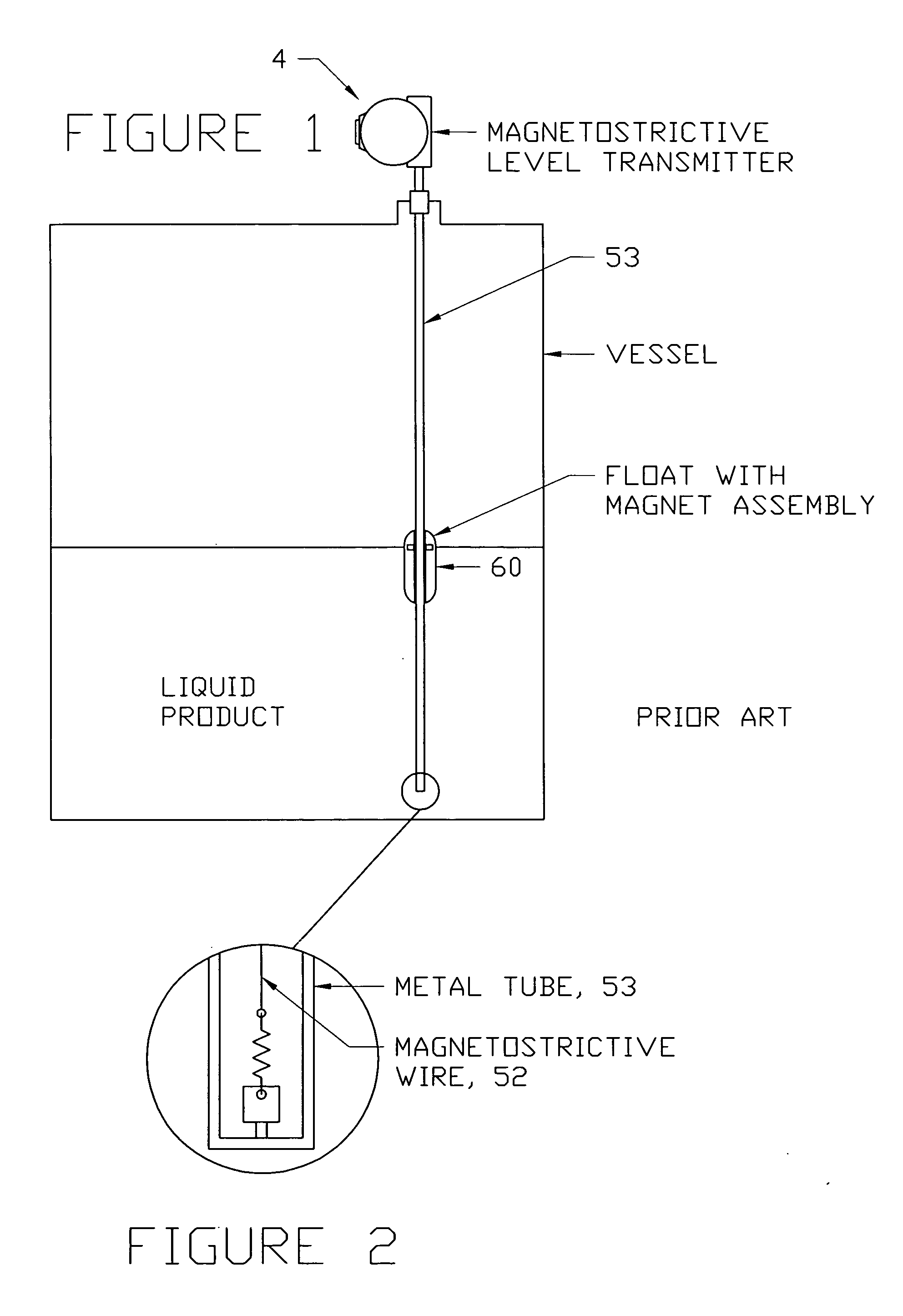 Targeted guided wire level measuring device