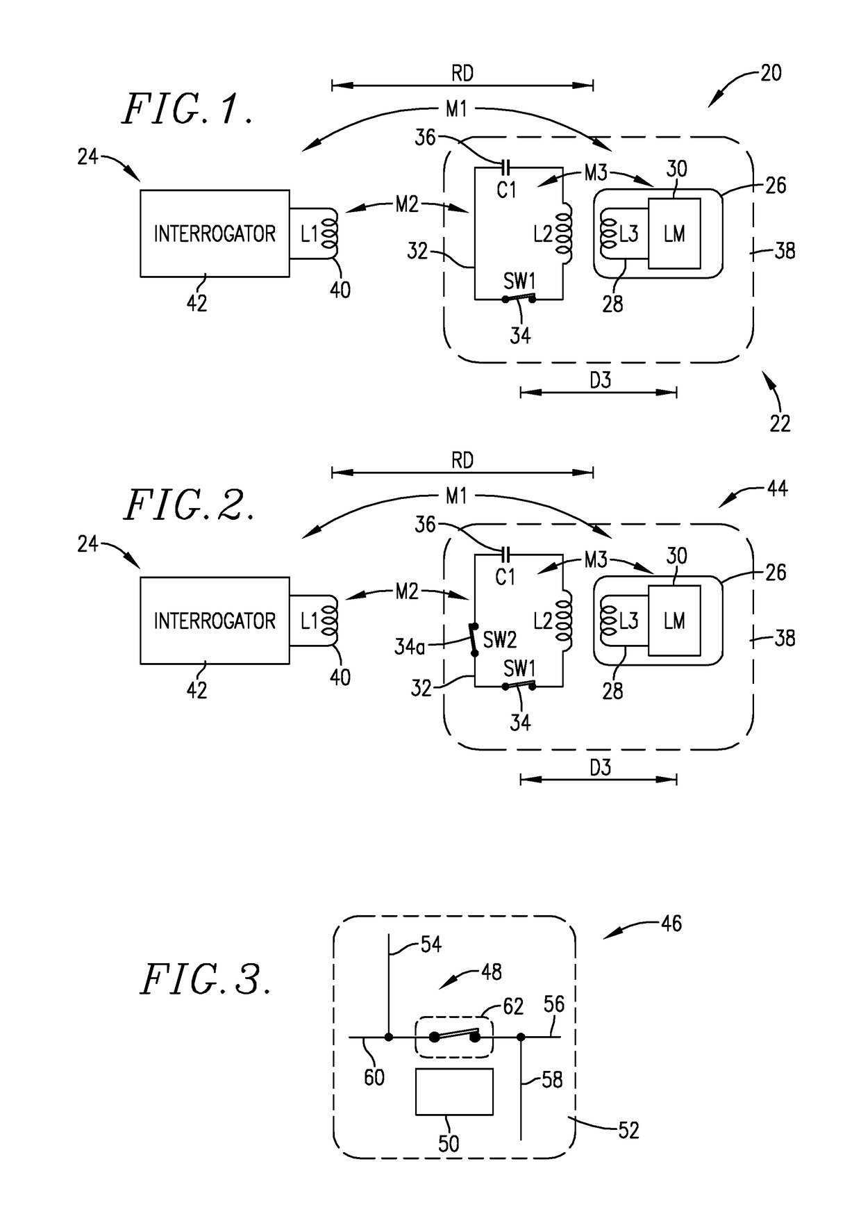 Temperature measurement system employing an electromagnetic transponder and separate impedance-changing parasitic antenna