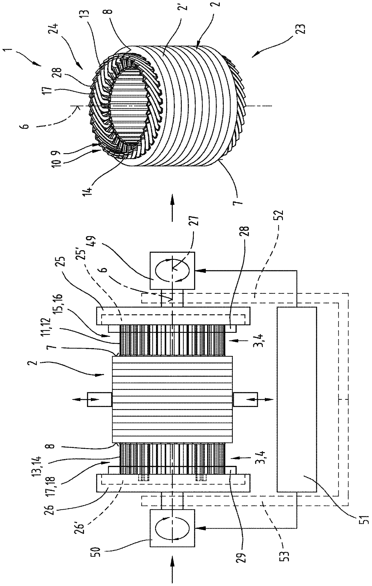 Method and device for automatically producing a stator of an electric machine