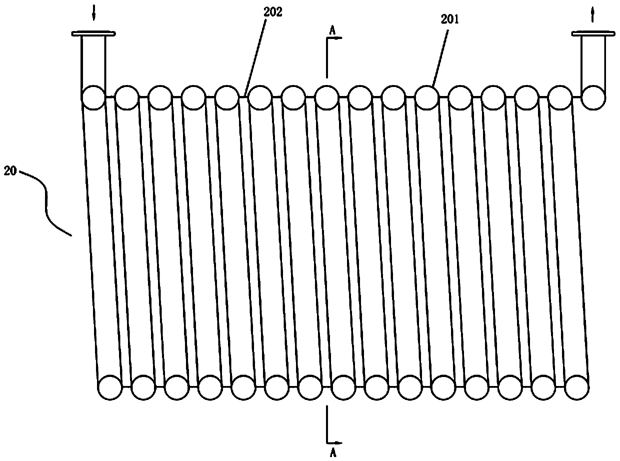 Spiral pipe membrane wall hearth and application thereof