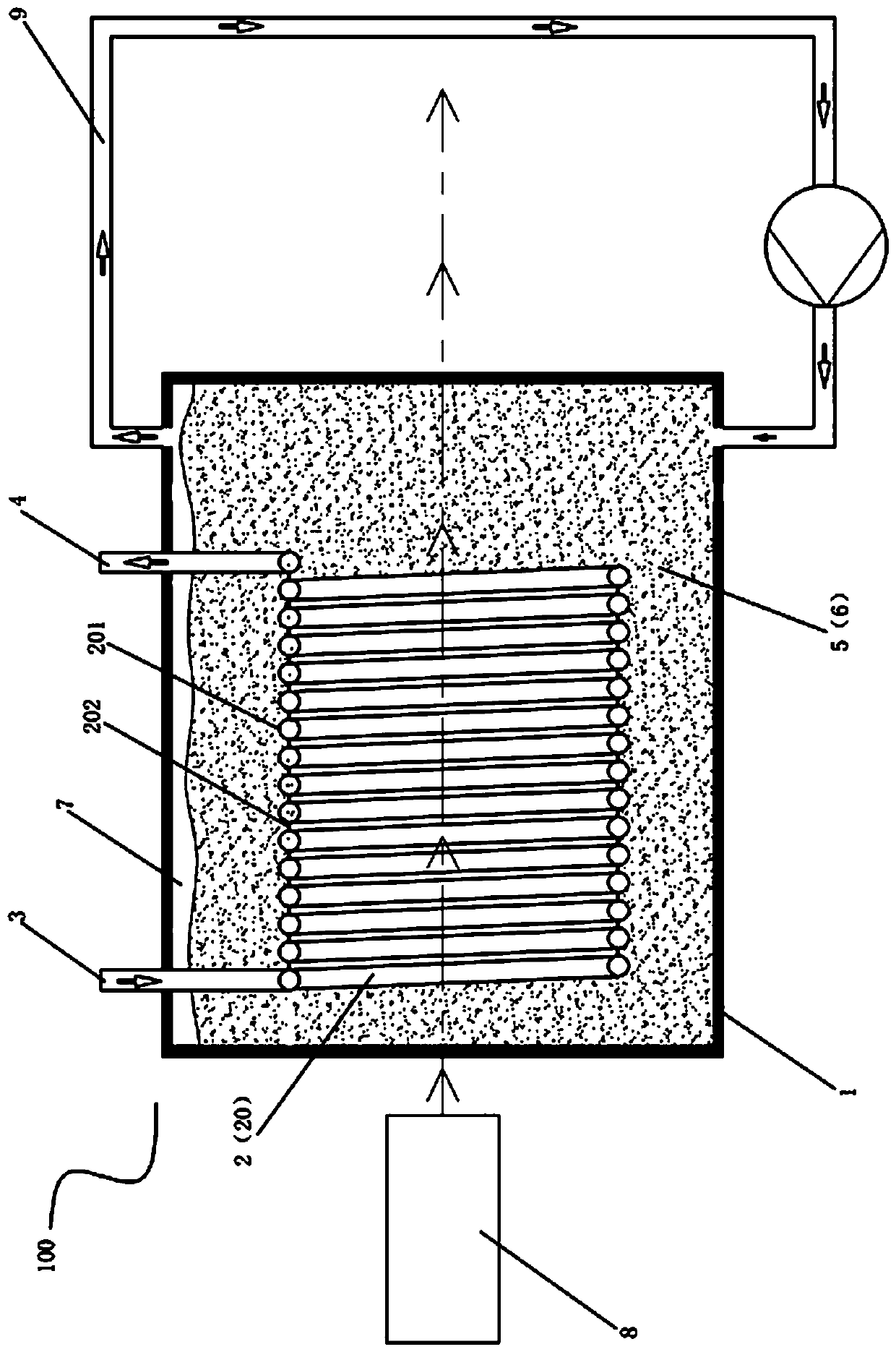 Spiral pipe membrane wall hearth and application thereof