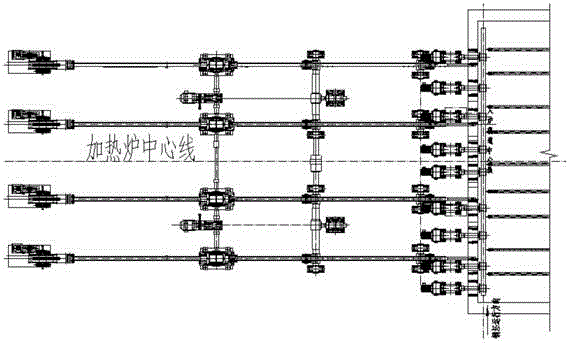 Rod and wire heating furnace achieving flexible matching direct hot loading of casting machine and rolling mill