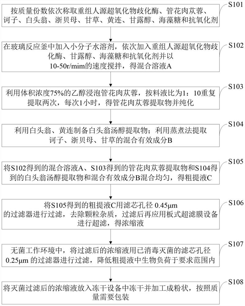 Medicine for treating carbon ion radiotherapy-chemotherapy syndromes of esophageal cancer and preparation method thereof