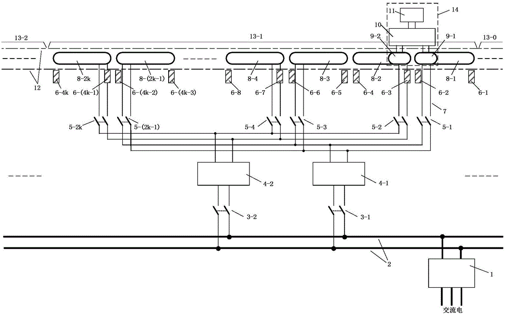 A mobile non-contact power supply system using segmental power supply