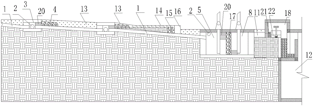 Sewage treatment artificial wetland system