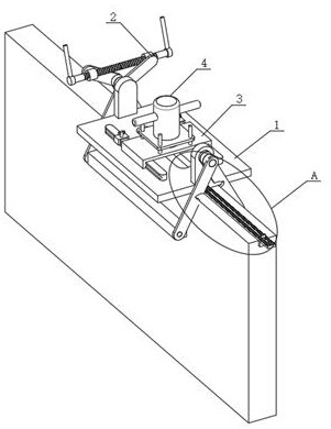 Scribing-free grooving tool for door lock groove of whole wood cabinet