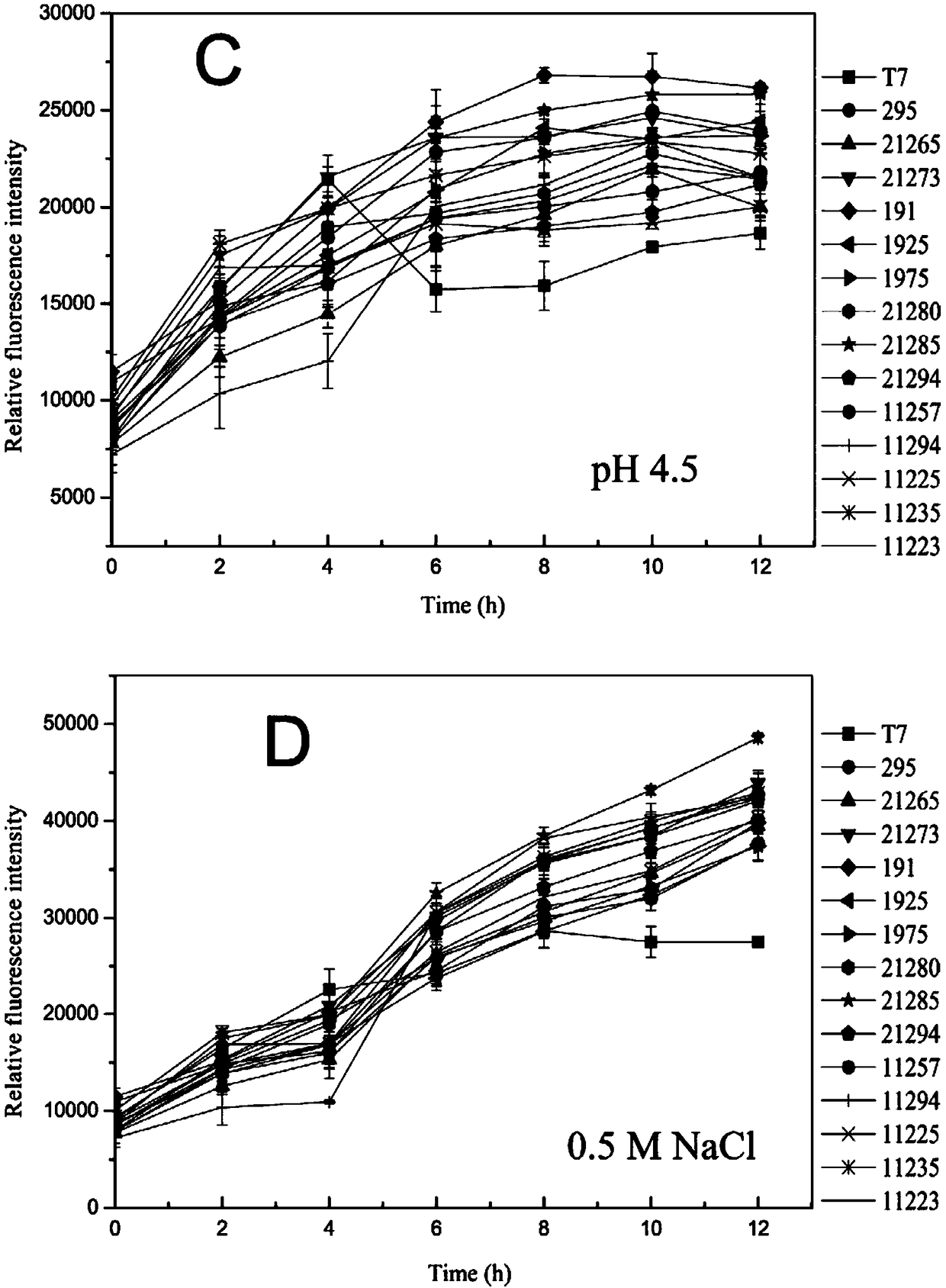 Escherichia coli pressure response type promoter and preparation method thereof