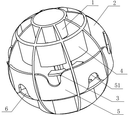 Labyrinth-shaped spherical hollow filler