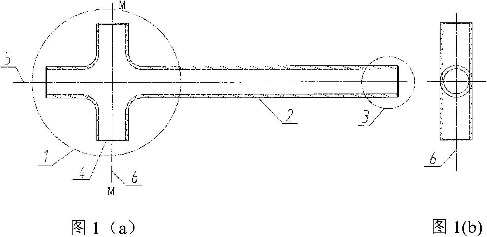 Integration discharging glass tube used in fast axial flow gas laser