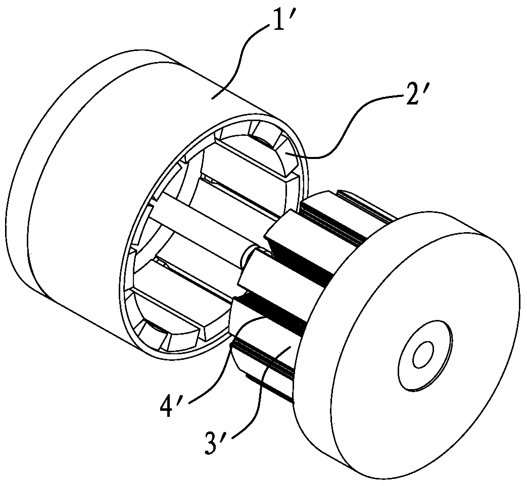 A high power density permanent magnet motor rotor structure and a motor using it