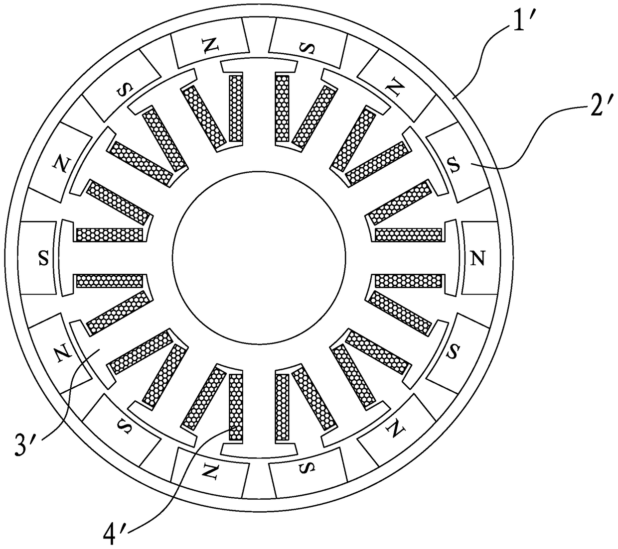 A high power density permanent magnet motor rotor structure and a motor using it