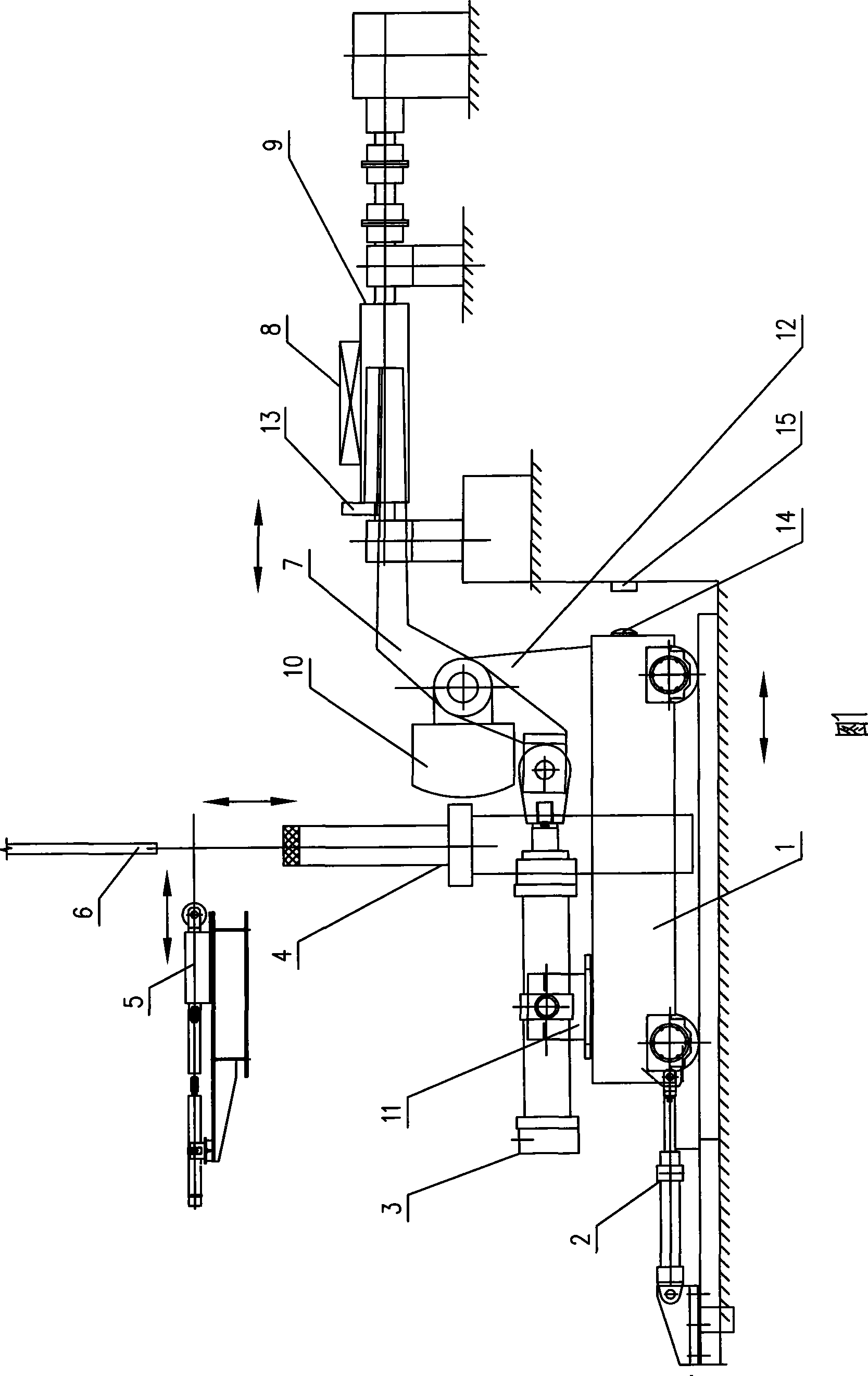 Plate blank movable turn-over device