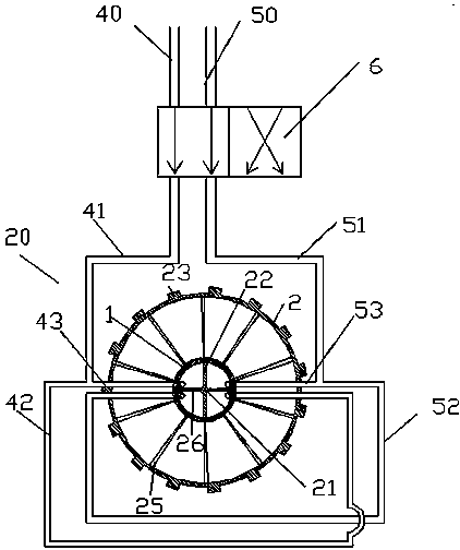 Liquid supplying device with rolling ball thrust bearing and buffer-type spacing pipeline section