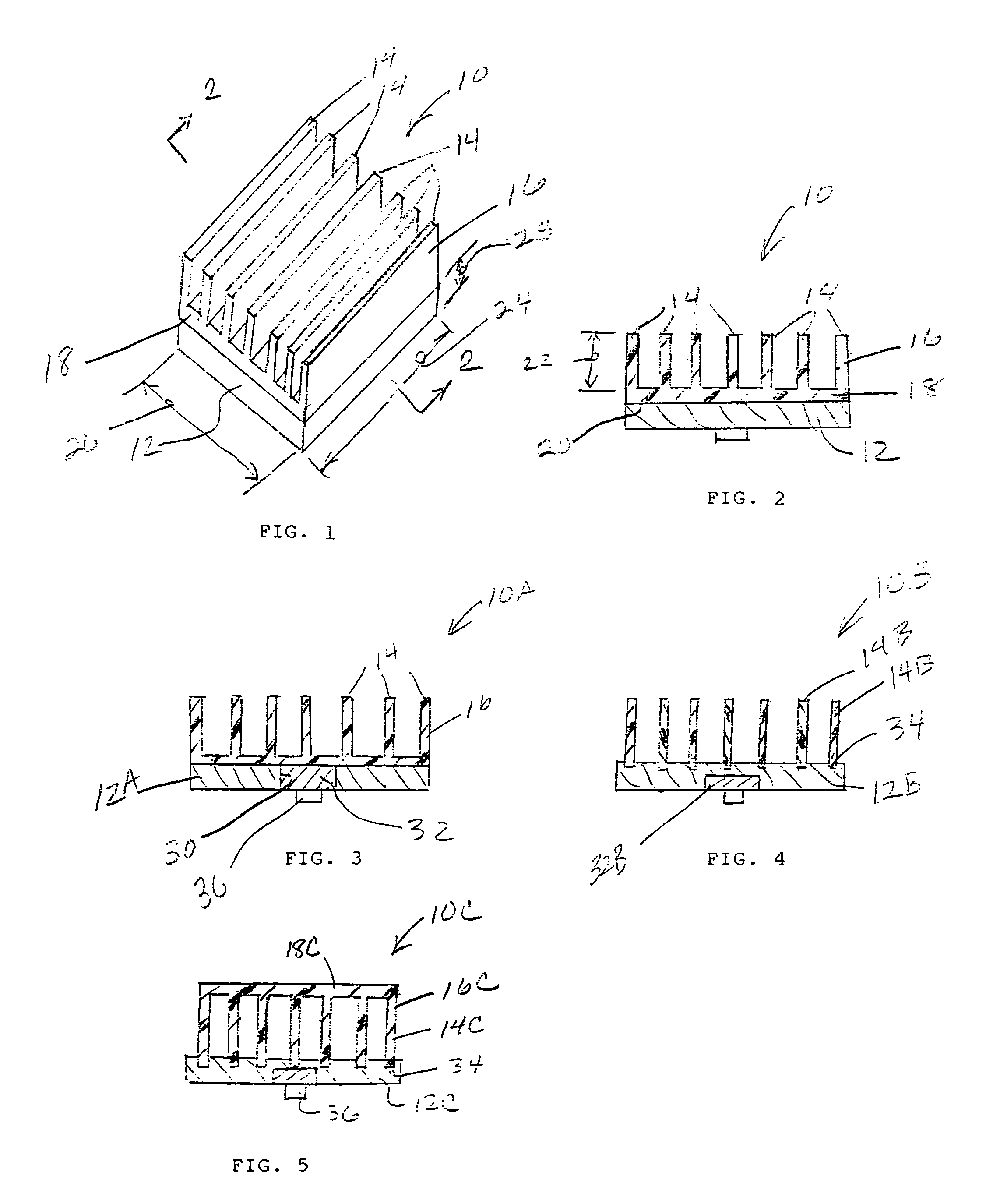 Optimized heat sink using high thermal conducting base and low thermal conducting fins