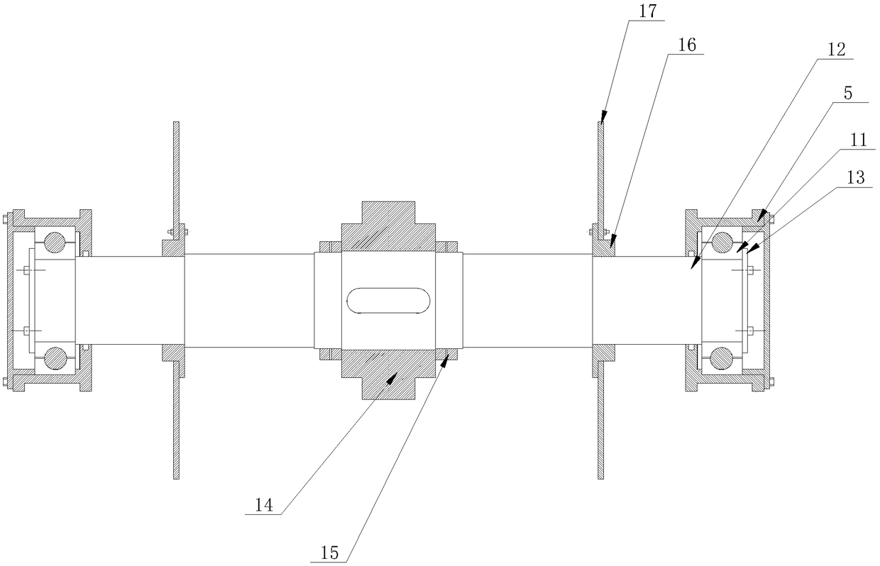 Tail wheel regulating device of novel bucket elevator