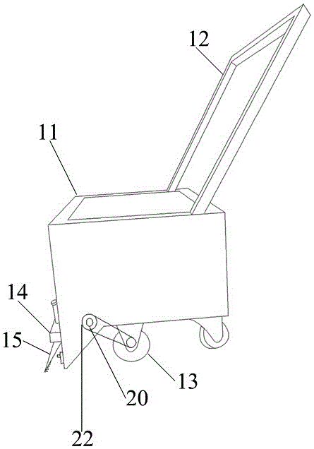 Fluid material lying device
