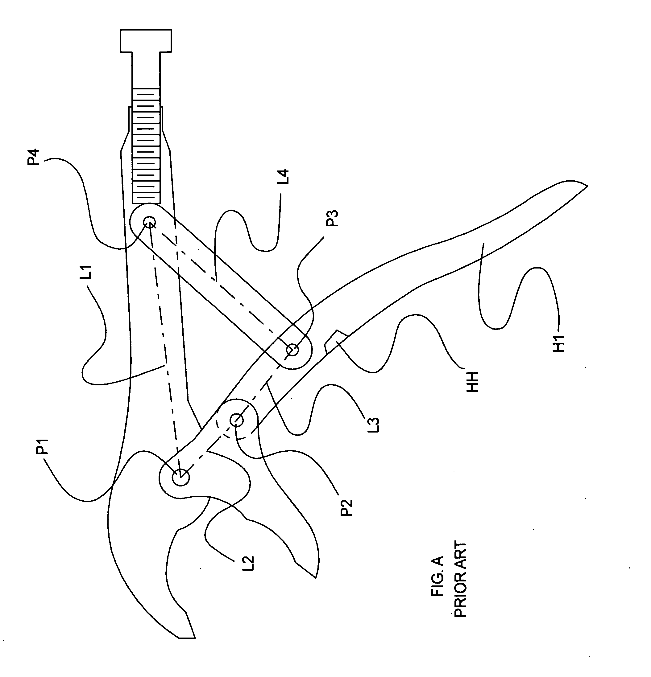 Locking pliers tool with automatic jaw gap adjustment and user-controlled clamping force magnitude